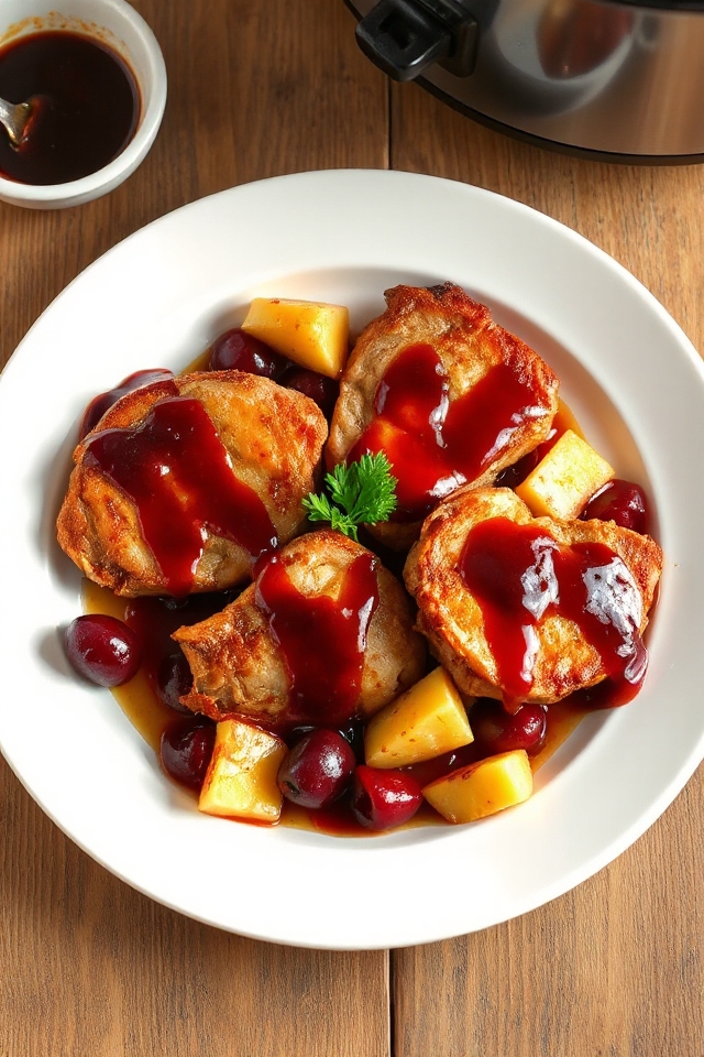 cherry pineapple pork chops