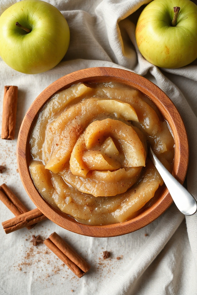 cinnamon flavored slow cooked applesauce