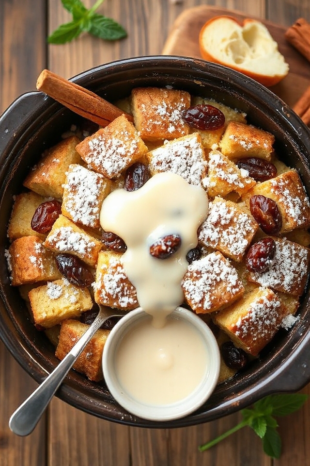 cinnamon roll bread pudding