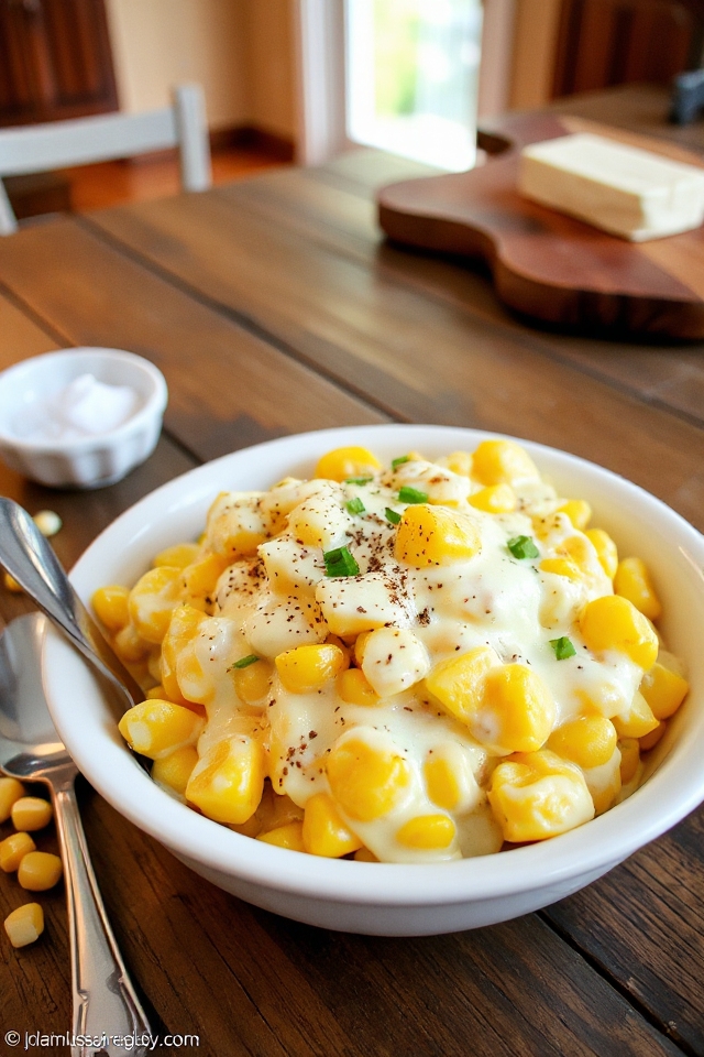 creamy corn with cheese