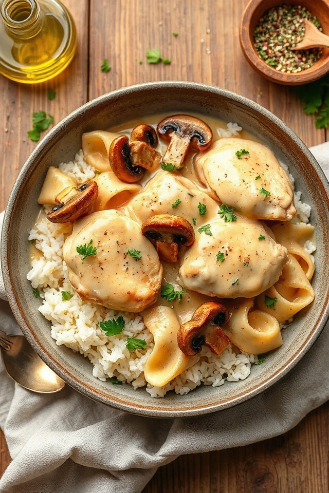 creamy garlic chicken recipe