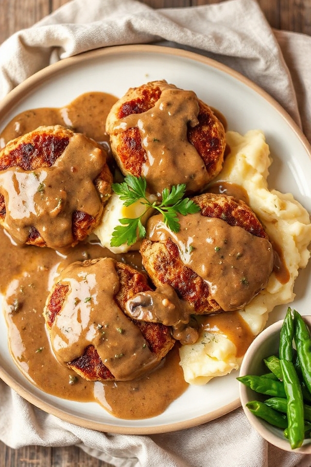 creamy mushroom salisbury steak