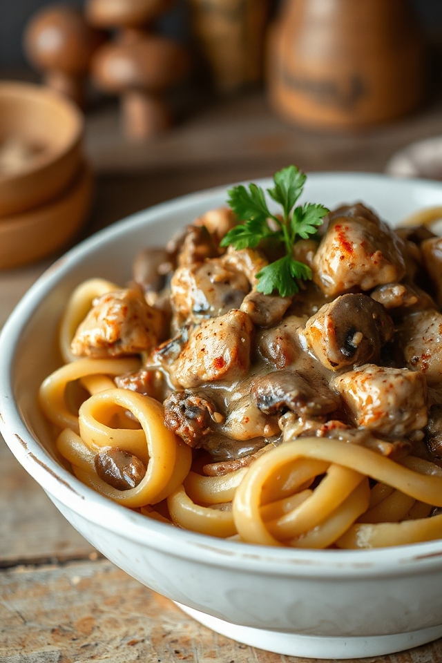 creamy slow cooker stroganoff