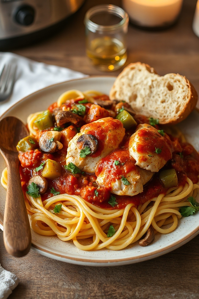 mushroom chicken cacciatore recipe