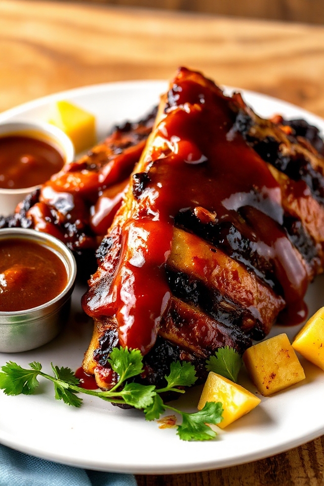 pineapple glazed slow cooker ribs