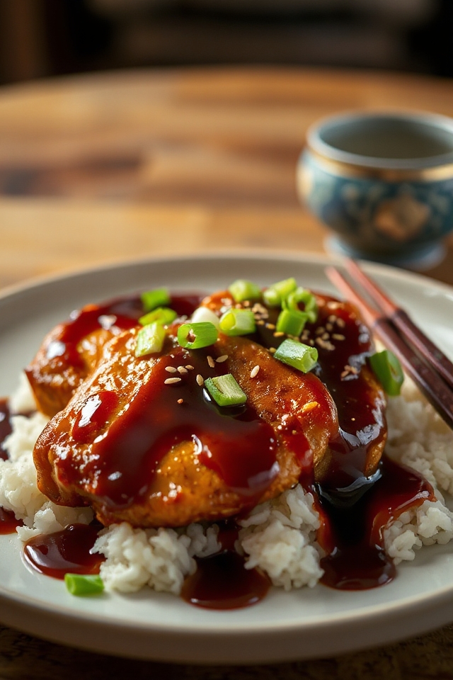 slow cook garlic soy chops
