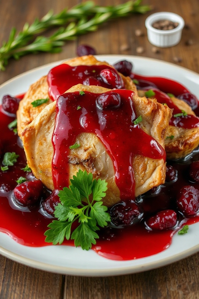 slow cooked cranberry pork chops