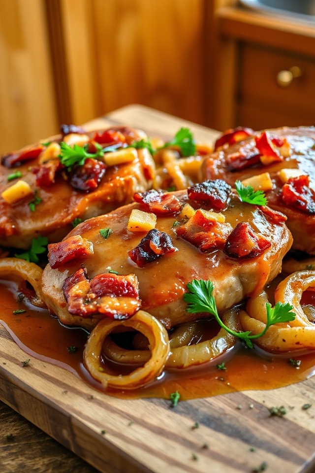 slow cooked pork chops