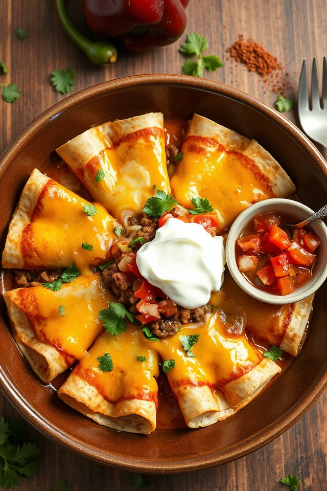 slow cooker beef enchiladas