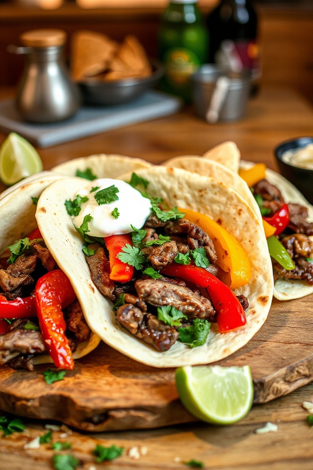 slow cooker beef fajitas recipe