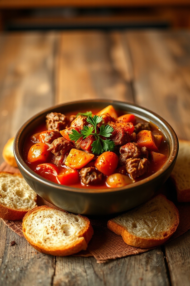 slow cooker beef goulash