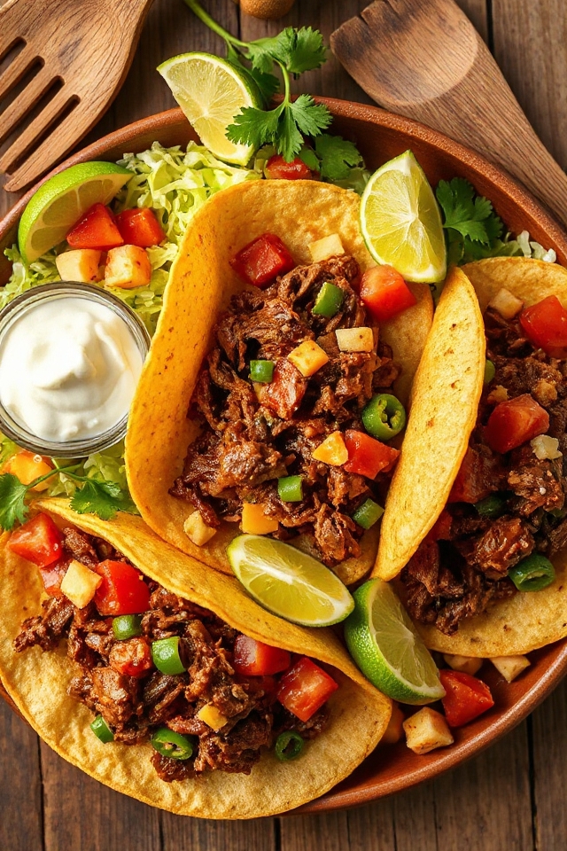 slow cooker beef tacos