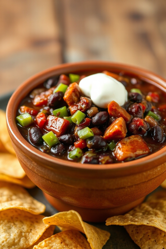 slow cooker black bean chili
