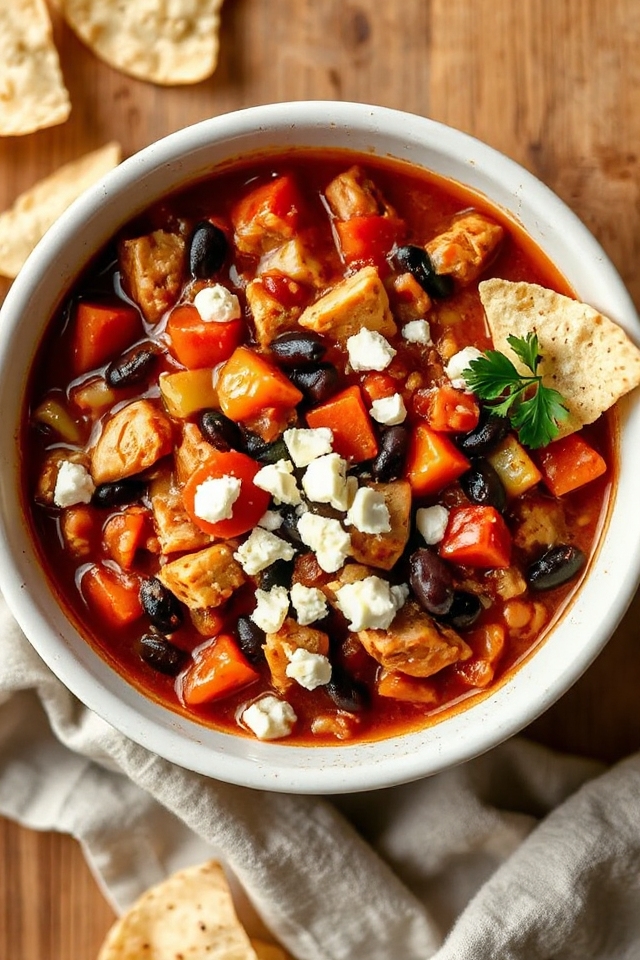 slow cooker buffalo chicken chili