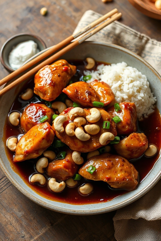 slow cooker cashew chicken