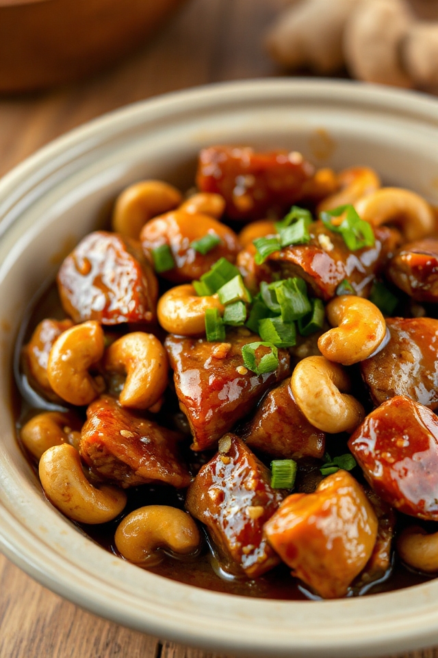 slow cooker cashew chicken recipe