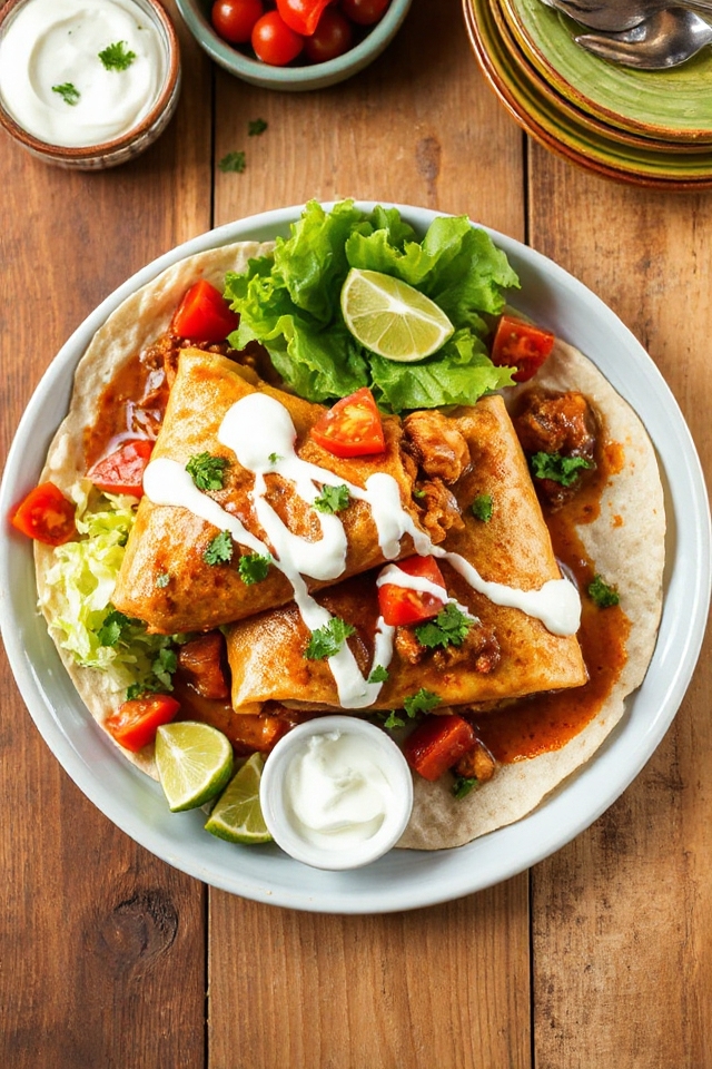 slow cooker chicken burritos
