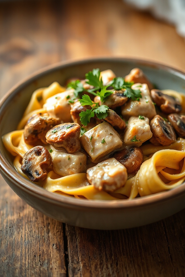 slow cooker chicken stroganoff
