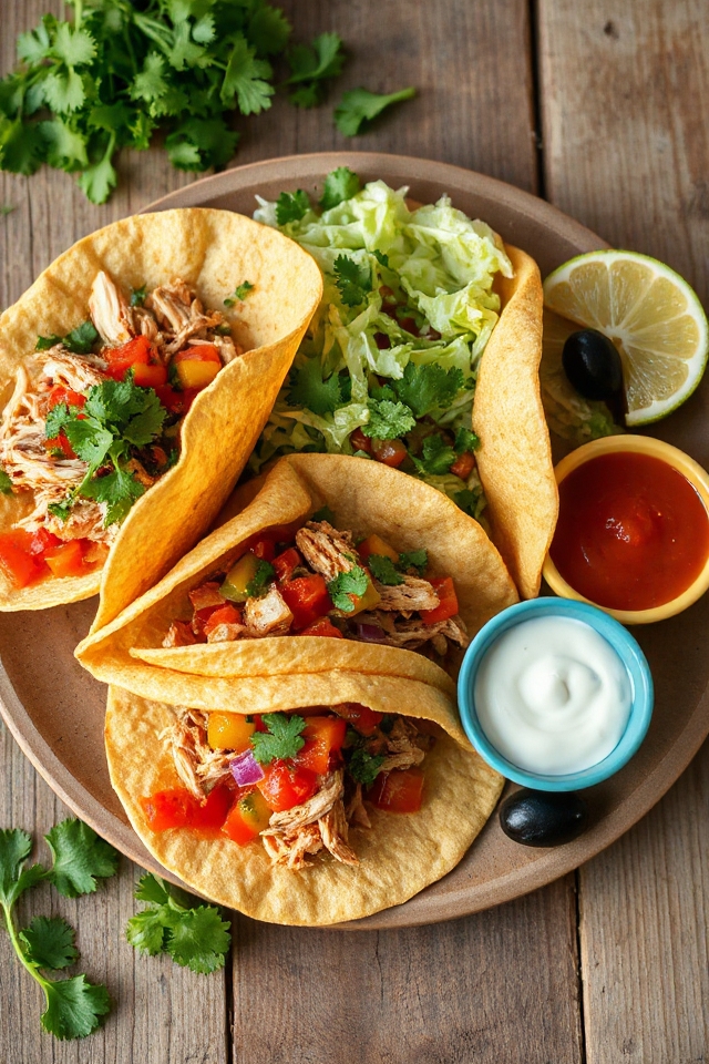 slow cooker chicken tacos