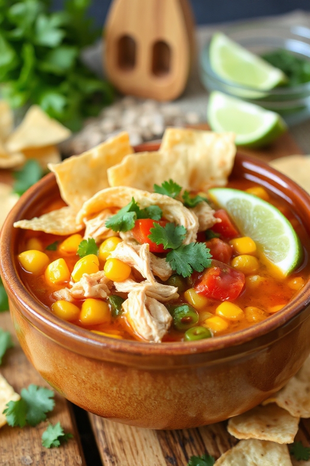 slow cooker chicken tortilla soup