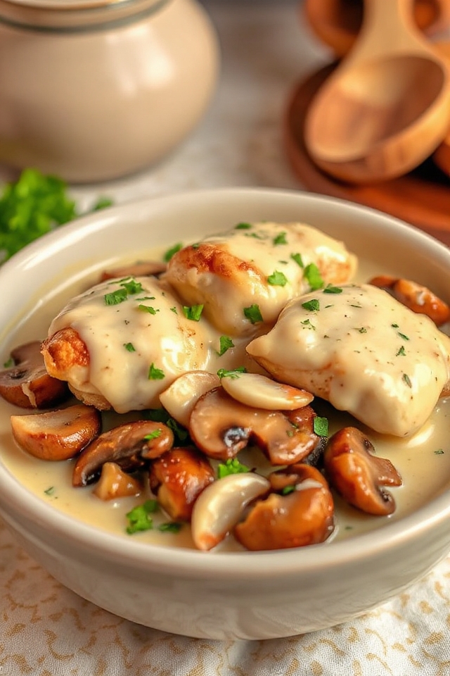 slow cooker creamy garlic chicken