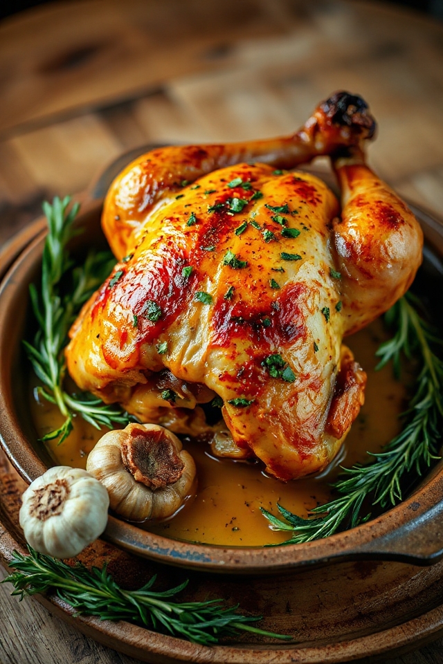 slow cooker herb roasted chicken