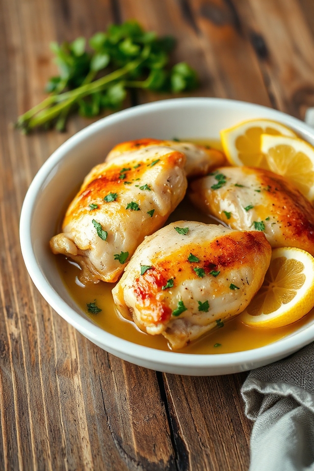 slow cooker lemon garlic chicken