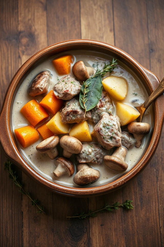 slow cooker mushroom steak