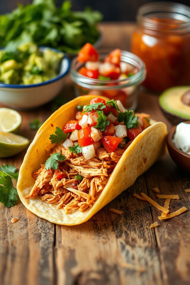 slow cooker ranch chicken tacos