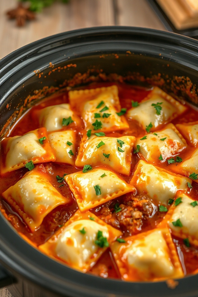 slow cooker ravioli casserole recipe