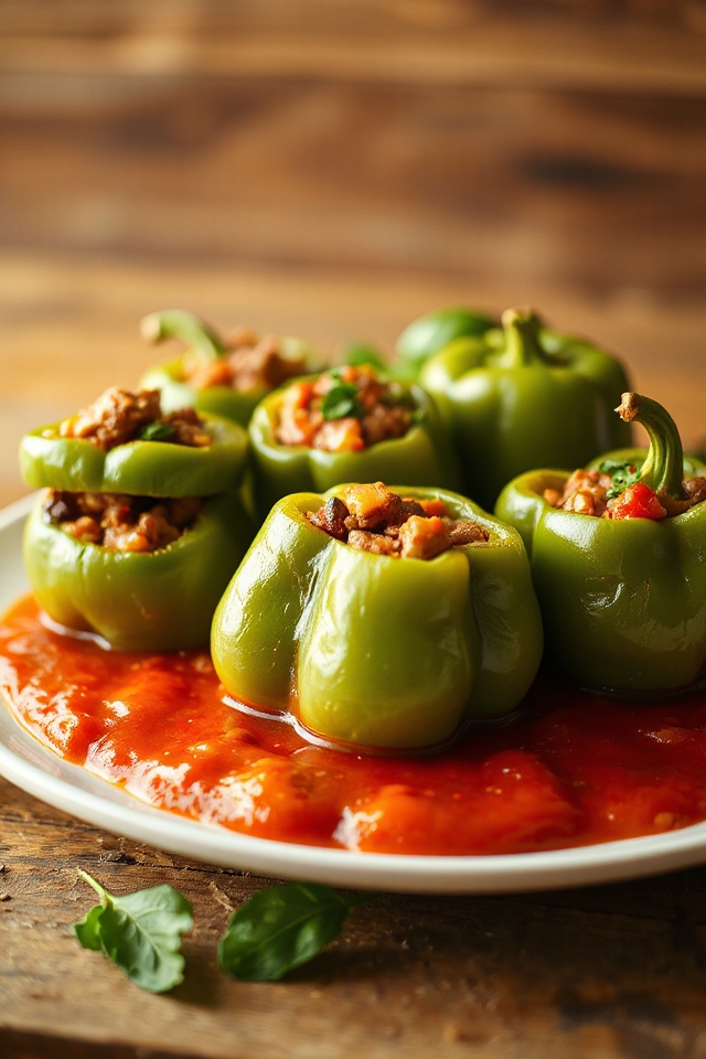 slow cooker stuffed peppers