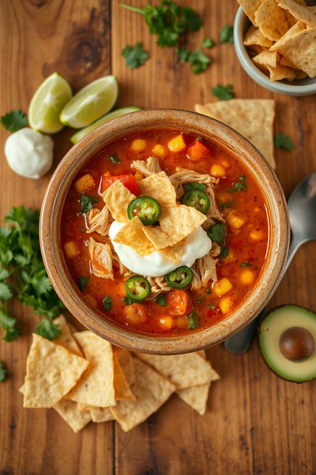 slow cooker tortilla soup