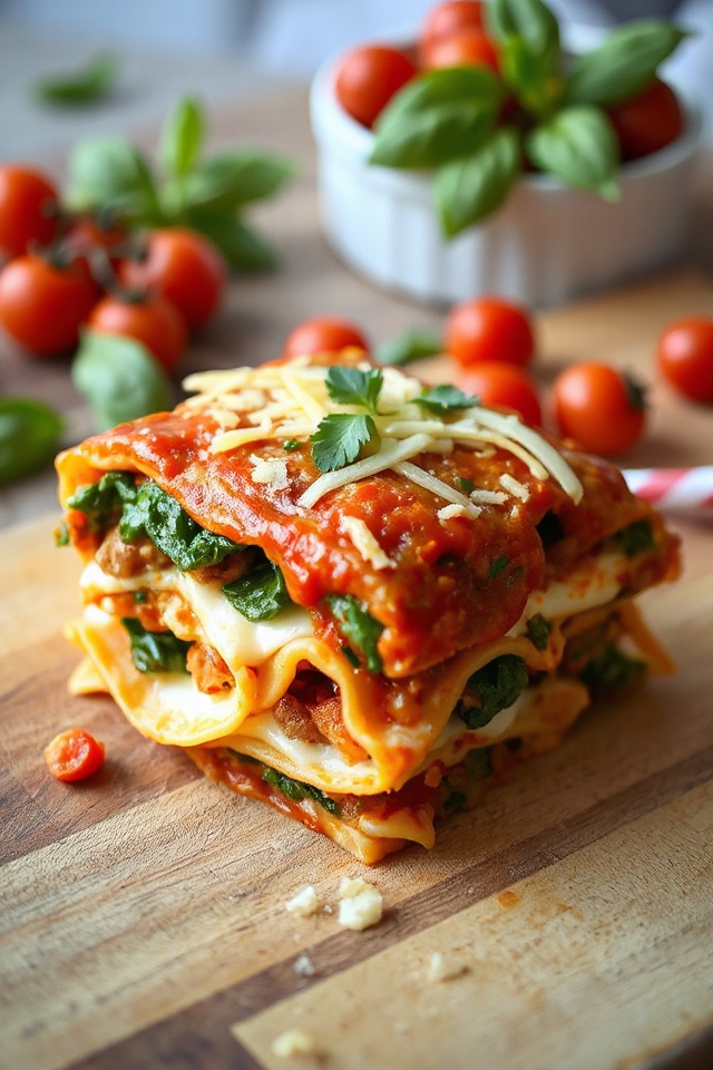 slow cooker vegetarian lasagna