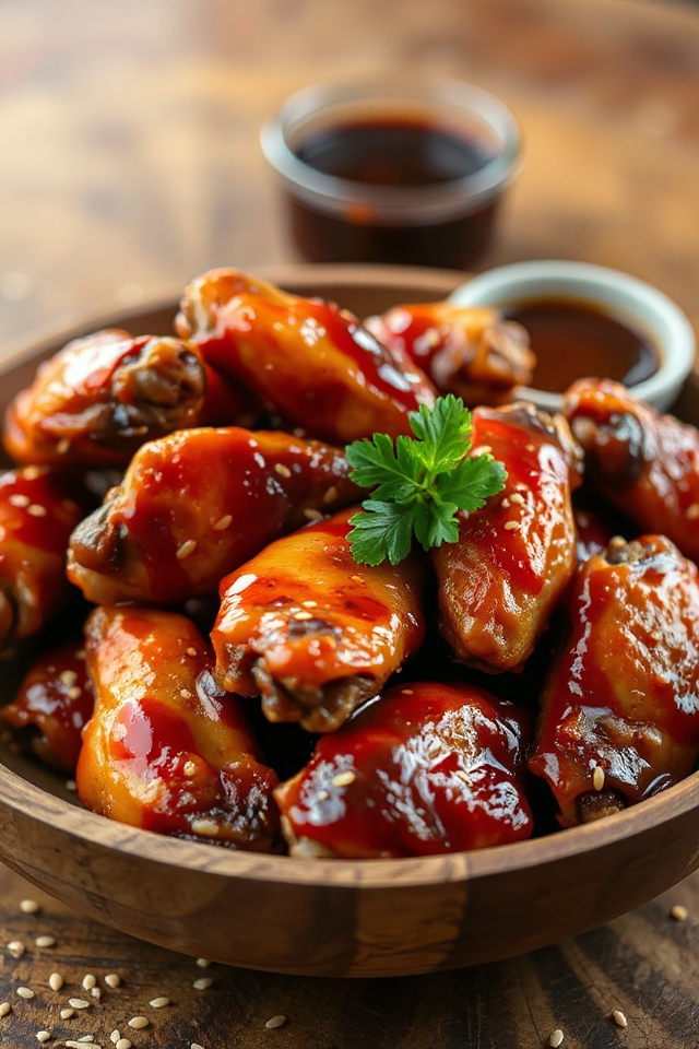 sticky sweet chicken wings