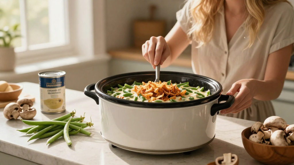 How to Make Green Bean Casserole in a Slow Cooker