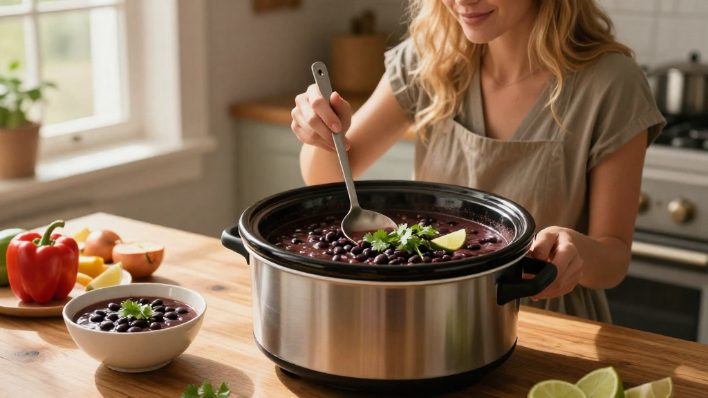 How to Make Black Bean Soup in a Slow Cooker