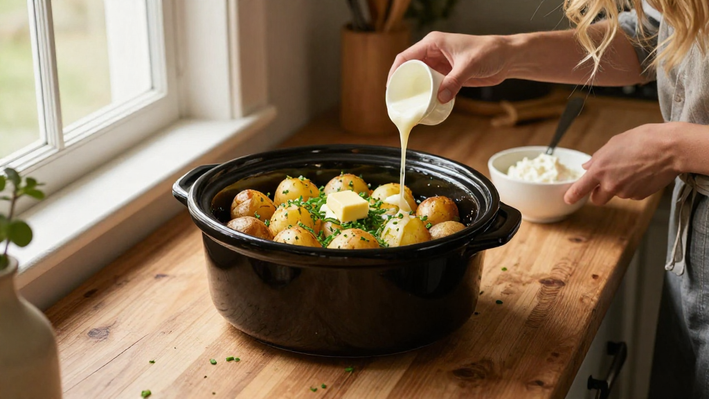 How to Make Baked Potatoes in a Slow Cooker