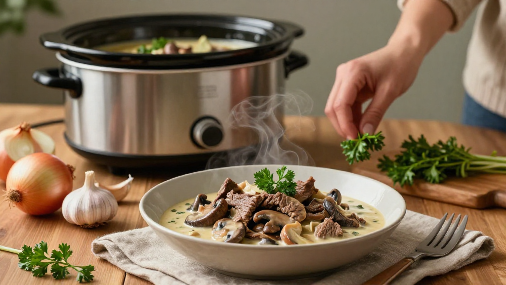 How to Make Beef Stroganoff in a Slow Cooker